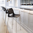 Zuo Ace Barstool (Set of 2) Black & Silver