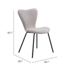 Zuo Thibideaux Dining Chair (Set of 2) Light Gray