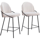 Zuo Jambi Counter Stool (Set of 2) Ivory