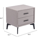 Zuo Halle Side Table Gray