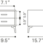 Zuo Halle Side Table Gray