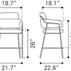 Zuo Marcel Counter Stool (Set of 2) Brown