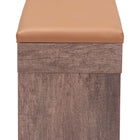Zuo Bonker Storage Bench (Set of 2) Brown