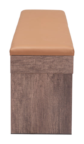Zuo Bonker Storage Bench (Set of 2) Brown