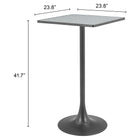 Zuo Spot Bar Table Gray & Black