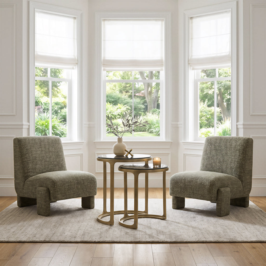 Zuo Orleen Accent Chair Checker Green