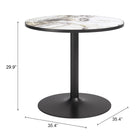 Zuo Batu Dining Table Gray & Black