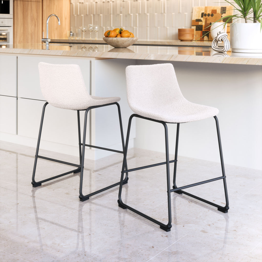 Zuo Smart Counter Stool (Set of 2) Ivory
