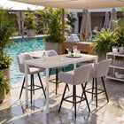 Zuo Sieve Swivel Barstool Beige
