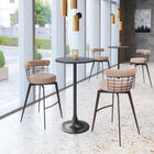 Zuo Saku Swivel Barstool Beige & Brown