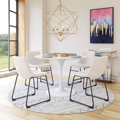 Zuo Smart Dining Chair (Set of 2) Ivory