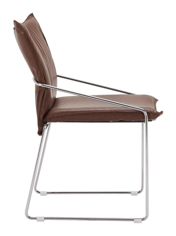 Zuo Pola Dining Chair (Set of 2) Brown