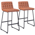 Zuo Pago Barstool (Set of 2) Brown