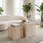 Zuo Cambro Coffee Table Set (2-Piece) Stone Beige