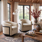 Zuo Hanko Swivel Chair Golden Beige