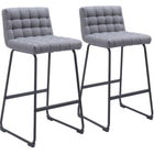 Zuo Pago Barstool (Set of 2) Gray