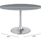 Zuo Star City Dining Table Gray & Silver