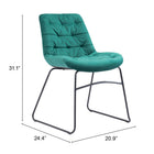 Zuo Tammy Dining Chair (Set of 2) Green