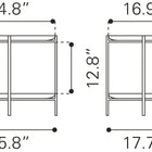 Zuo Bronson Coffee Table Bronze