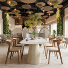 Zuo Nooka Dining Table White & Natural