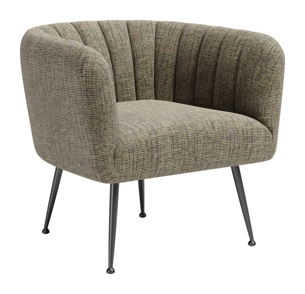 Zuo Deco Accent Chair Green Tweed