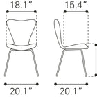 Zuo Torlo Dining Chair (Set of 2) White