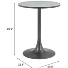 Zuo Bite Bistro Table Gray & Black