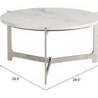 Zuo Barmas Coffee Table White & Silver