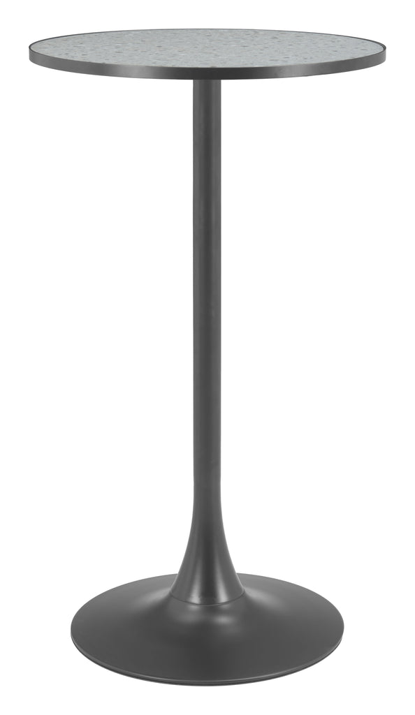 Zuo Bite Bar Table Gray & Black