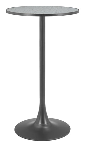 Zuo Bite Bar Table Gray & Black