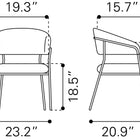 Zuo Josephine Dining Chair (Set of 2) Cream