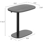 Zuo Buddy Adjustable Rotating Side Table Gray