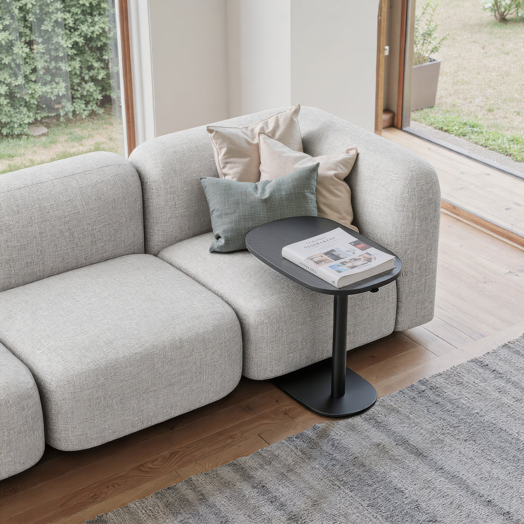 Zuo Buddy Adjustable Rotating Side Table Gray