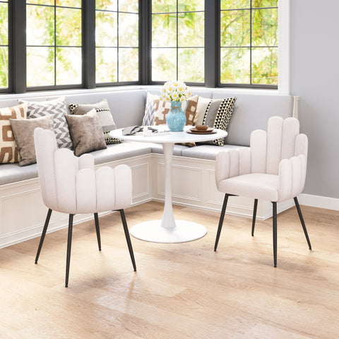 Zuo Noosa Dining Chair (Set of 2) Ivory