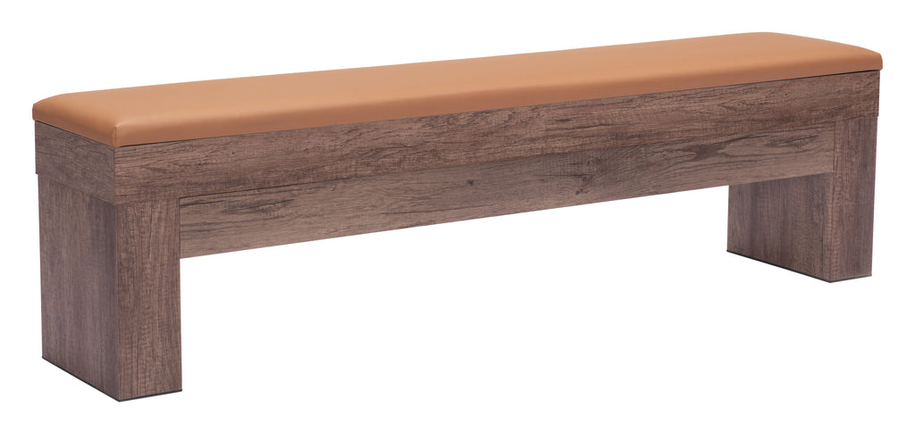 Zuo Bonker Storage Bench (Set of 2) Brown