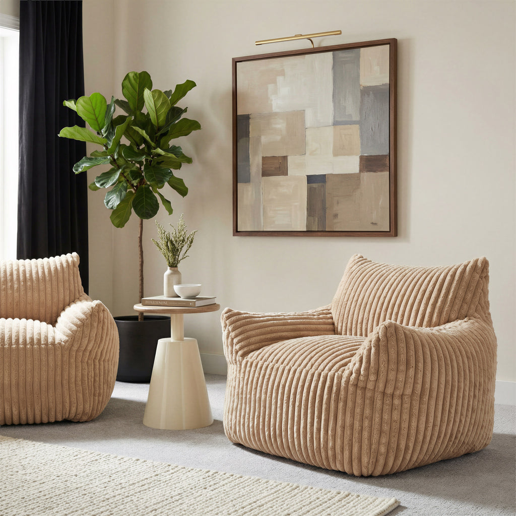 Zuo Sira Side Table Natural & Ivory