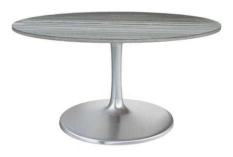 Zuo Star City Dining Table (60") Gray & Silver