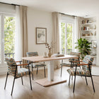 Zuo Brule Adjustable Dining Table Natural