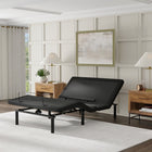 Ergomotion RIO 5.0 Adjustable Bed in a modern bedroom setting with wooden nightstands and decor.