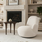 Zuo Lunet Swivel Chair Ivory