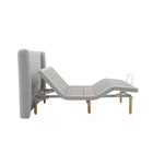 Ergomotion SmartSense gray adjustable bed with traditional headboard 