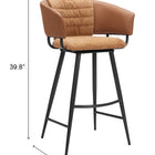 Zuo Juno Barstool (Set of 2) Brown
