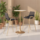 Zuo Desi Barstool (Set of 2) Black & Gold