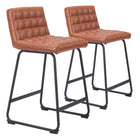 Zuo Pago Counter Stool (Set of 2) Brown