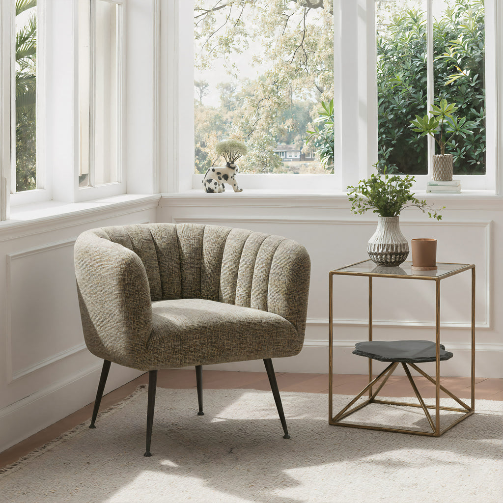 Zuo Deco Accent Chair Green Tweed