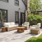 Zuo Gelo Swivel Chair White & Brown