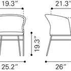 Zuo Freycinet Dining Chair (Set of 2) Natural