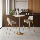 Zuo Desi Barstool (Set of 2) Beige & Gold