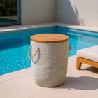 Zuo Biban Side Table Natural & Gray