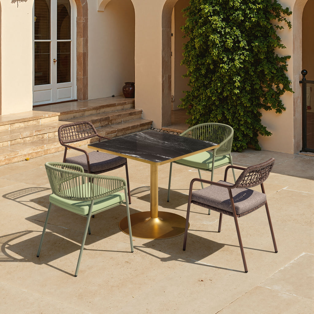 Zuo Caliza Dining Table Black & Gold